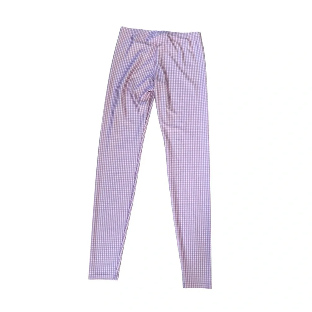 Terez Pink Retro Gingham High Waist Compression TLC Legging Size 16 NWOT